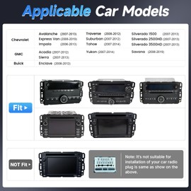 Naifay Car Radio for Chevy Silverado 2007-2013 Tahoe GMC Sierra Yukon Buick, 10.1inch IPS Touch Screen for Suburban Tahoe Radio with Carplay Android Auto Bluetooth FM GPS WiFi SWC+Can Bus MIC