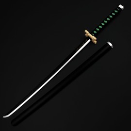 Fantasy Slayer Foam Sword Mist Foam Katana Props Replica. for Collections, Gifts, Cosplay for Anime Shows Black-Yellow