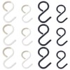 TRKETK Pack of 12 Plastic S-Hooks Flexible Neck for Easy
