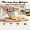 3-in-1 Vegetable Slicer Set with Onion Holder Crinkle Cutter Green