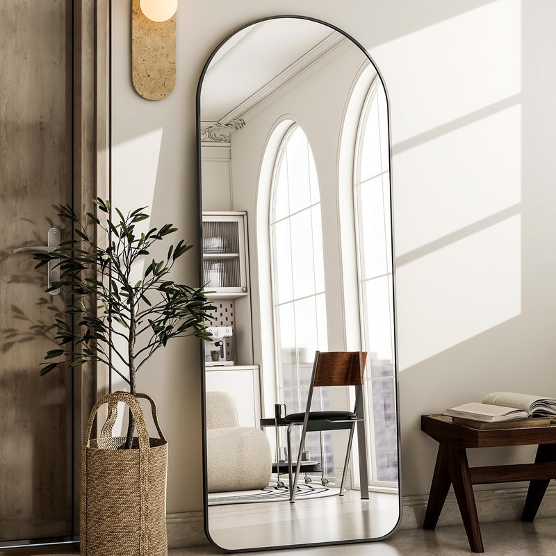 HARRITPURE Arched Full Length Mirror - 64" x 21" Large
