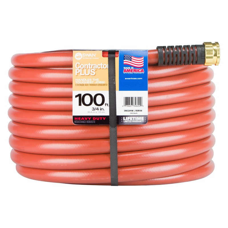 Swan Products SNCG34100 CONTRACTOR+ Commercial Duty Clay Water Hose with