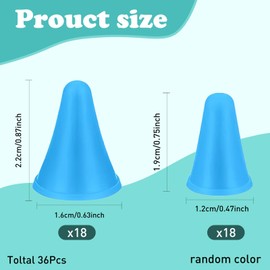 Knitting Needle Tip Protectors 36-Pack – Rubber End Caps in Mixed Colors – Includes 18 Large and 18 Small Sizes for Knitting, Crochet, Sewing, DIY Craft Projects – Anti-Slip Needle Stoppers