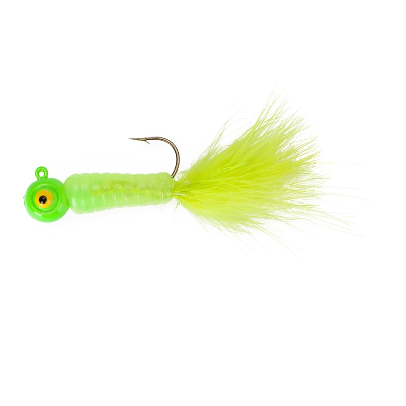 Lindy Fuzz-E Grub Jigs - Chartreuse Shad - 2 in