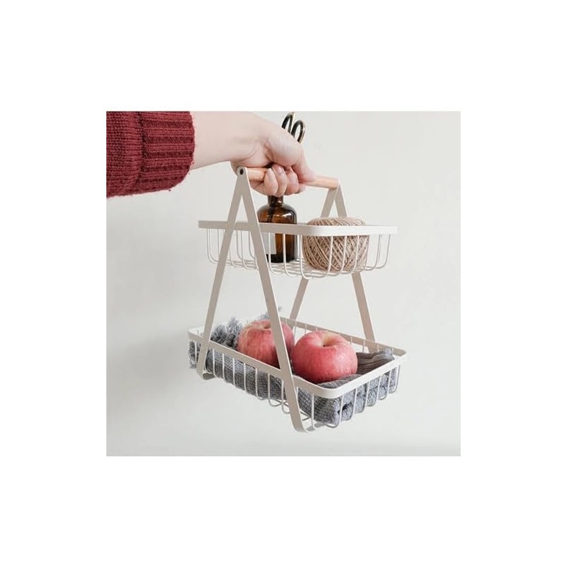 LANDTOM® 2 Tier Countertop Fruit Basket Bowl for Kitchen, Kitchen