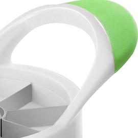 EDELIN Apple Slicer Cutter and Corer Apple Wedger Stainless Steel - 8 Sharp Blades and Easy Grip Ergonomic Rubber Grip Handle Tool Fruit Cutter (Green)