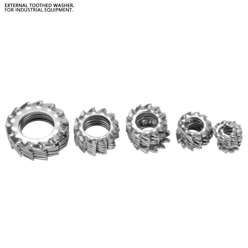 700pcs M3-M8 Combination Box Stainless Steel 304 External Toothed Washer