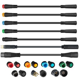 Ebike Extension Cable 2/3/4/5/6 Pin Waterproof Plug Female to Male for Electric Bicycle Motorbike Mid Drive/Hub Motor Conversion Kit Light/Throttle/PAS/Display/Shift Sensor Signal Line (2PIN-M-M)