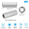 PATIKIL M8 x 1.25 Pitch 304 Stainless Steel Hex Coupling