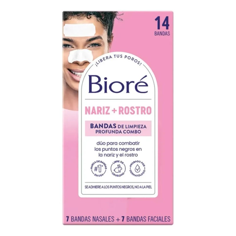 Bioré Bandas Limpiadoras Profundas Anti Puntos Negros Rostro Nariz