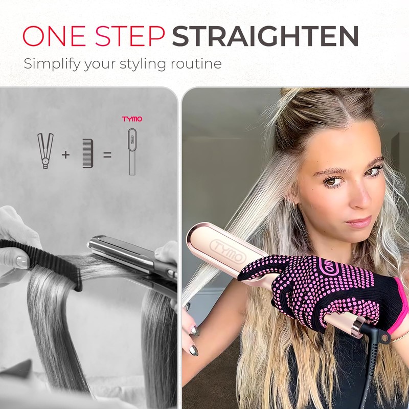 TYMO Ring Plus Ionic Hair Straightener Brush - Straightening Comb