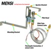 MENSI NG Gas Milivolt Pilot Burner Assembly - Replace for