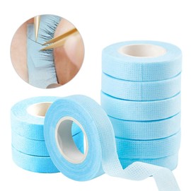 Lunamoon 10 Rolls Eyelash Tape Eyelash Extension Tape Eyelash Tape Insulation Micropore Lash Tape Eyelash Tape for Eyelash Extension (Blue12)