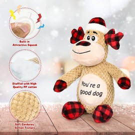 IOKHEIRA Dog Plush Toy for Large Dog, Dog Squeaky Toys, Chew Toys for Small and Medium Dogs, Stuffe Animal Toys Made with Soft Cotton and Crinkle Paper