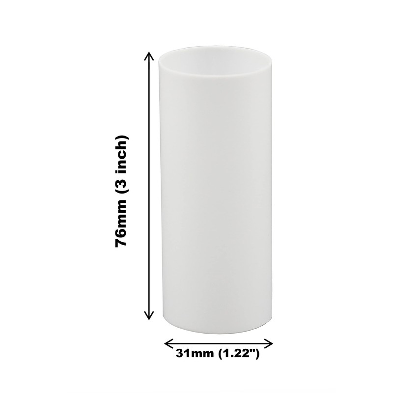 Creative Hobbies Set of 6, 3 Inch Tall White Plastic