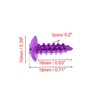 120pcs Purple Metal Motorcycle Round Cross Head Self Tapping Bolts