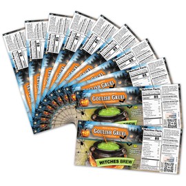 Halloween Witches Brew Gag Soup Can Labels - Party Decorations, Supplies and Favors - FUNNY Gift - Spooky, Trick or Treat, Gross, Witch, Haunted House (10)