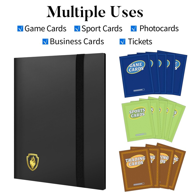 Card Binder 9 Pocket, Fabmaker 396 Pockets Trading Card Binder,