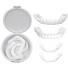 Teegxddy 4 Pairs Instant Veneers Dentures,Clip on Veneers Top and