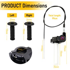 MIPIACE Quick Twister with Throttle Cable Motorcycle Throttles Twist Throttle Accelerator for 50cc 90cc 110cc 125cc 140cc 150cc 200cc 250cc Dirt Bike Motorcycle Mini Bike Pit Bike Dirt Accessories