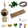 Hamiledyi Leopard Gecko Tank Accessories, 10 Pcs Reptile Vines Plants