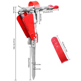 Shackcom Automatic Spring Fishing Rod Holder, 4 Pack Stainless Steel for Ground Support Brackets, Adjustable Sensitivity & Folding Fish Pole Rack