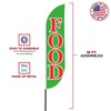 Food Sign feather flag Pole Mount for Outdoor by Mavis