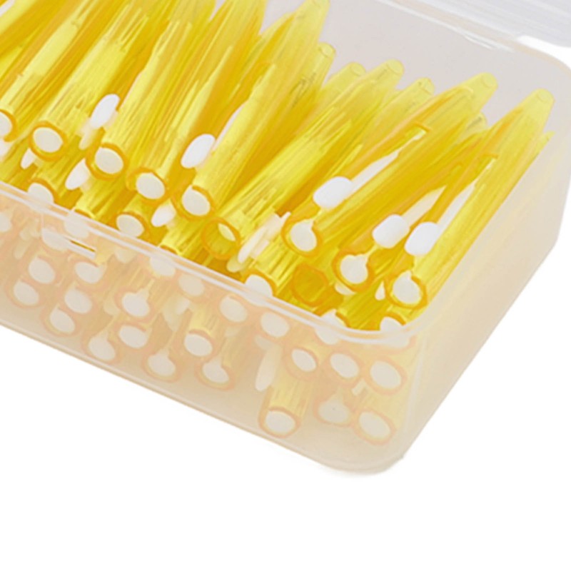 60Pcs Interdental Brush Practical Slim Braces Cleaner with PP Handle
