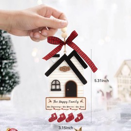 House Warming Gifts New Home - WOXAFO New Home Ornament 2025, Best Housewarming Gifts 2025, Wooden First Christmas Ornament 2025 for Couple Men Women (2025)