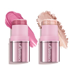 Misslyn Multi Stick Contouring Face for Lips, Eyes and Cheeks, Highlighter and Moisturising Cream - Set of Two Sticks