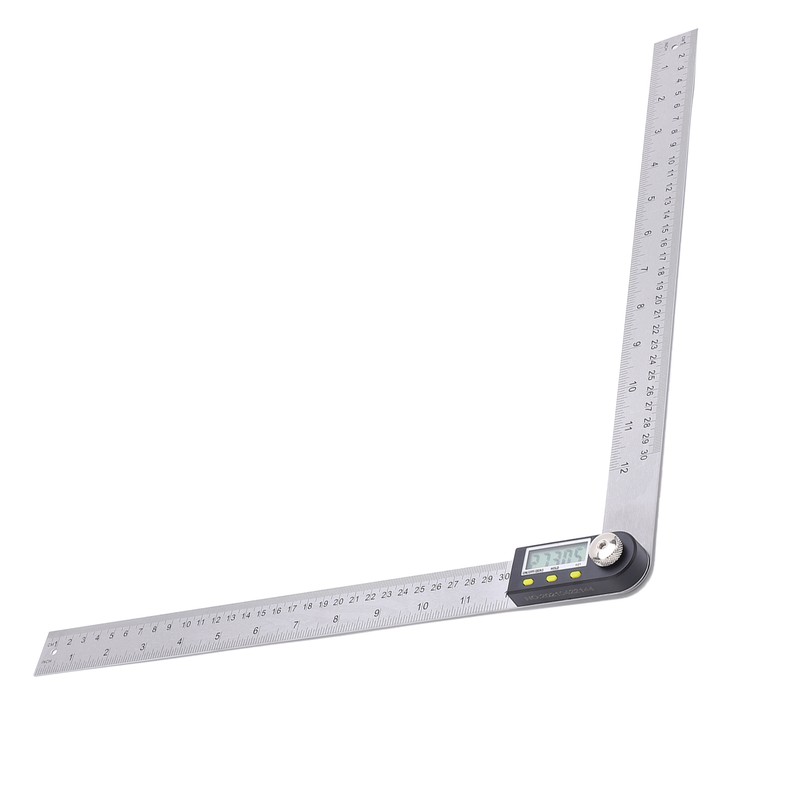 0‑300mm Digital Protractor Portable Stainless Steel LCD Angle Finder Ruler