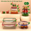 RockBerry 40 Pcs Airtight Food Storage Containers – Leak-Proof, Stackable,