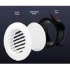 2 PCS Round Air Vents Louver, Thicker Soffit Vent Cover