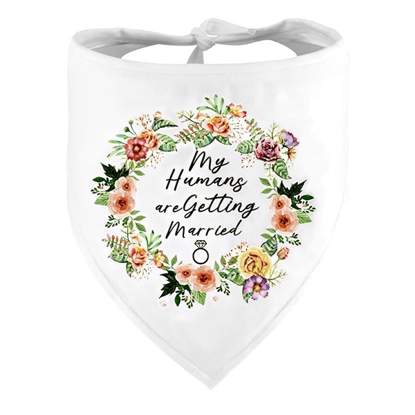 My Humans Are Getting Married Wedding Dog Bandanas 1 Pack,