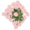 25pcs Artificial Roses Light Pink Fake Bulks Box for DIY