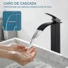 Grifería Banna Negra Monomando Lavabo De Mesada Con Mangueras Incluidas