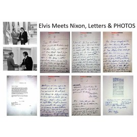 ELVIS PRESLEY Letter to President Richard Nixon + PHOTOS at the White House 1970
