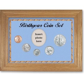 SpecialYearGifts.com Framed Birth Year Coin Gift Set For Boys, 1946 - Cherry