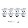 (Pack of 8) 25mm Small Plastic Wheels Fixed Disposable Castors