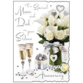 Jonny Javelin Special Mum and Dad On Your Silver Anniversary Card