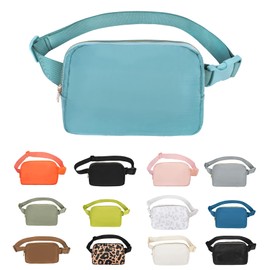 VOROLO Waist Pack for Running Fanny Pack for Women and Men Crossbody Belt Bag Bum Bag with Adjustable Strap for Sports Light Blue