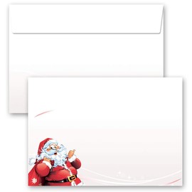 Envelopes Santa Claus, Letter to Santa Claus, Pack of 10, DIN C6 (162 x 114 mm) Paper-Media