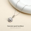 IDOKAWA Natural Saltwater Pearl Pendant for Women with Gemstone inlaid