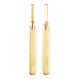sourcing map 2pcs Brass Punch 5/32" Non-marring Drive Pin Punch Cylindrical Alignment Punches for Watch Repair Jewelry and Craft