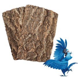 2 Pcs 12x8 Inch 100% Natural Cork Perch, Bird Seat Boards, Birdcage Decor Accessories, Natural Cork Backdrop, Bark Toy for Bird (Budgie, Parrot, Cockatiel, Hamster, Guinea Pig, Rat)