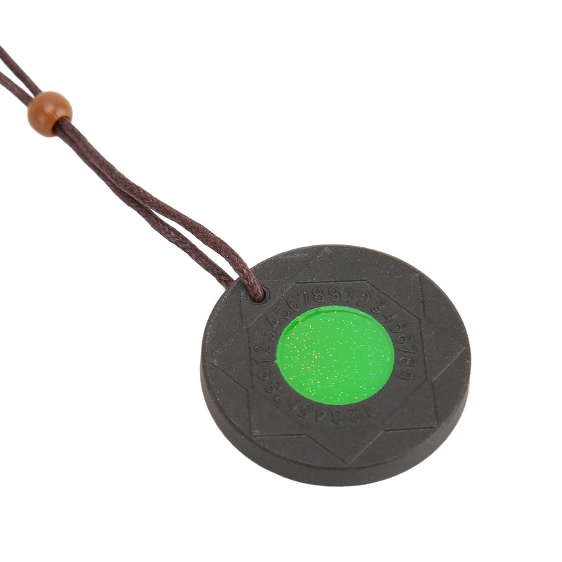 Volcanic Lava Energy Stone Pendant Green Core Promote Circulation Adjustable