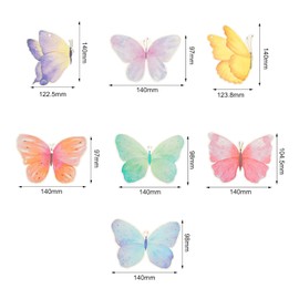 Butterfly Hanging Swirls, Pack of 28 Colourful Hanging Swirls Butterflies Decoration, Spring Summer Party Swirl Hanging Paper Decoration for Decoration of Birthday Parties, Garden Themes, Tea Parties