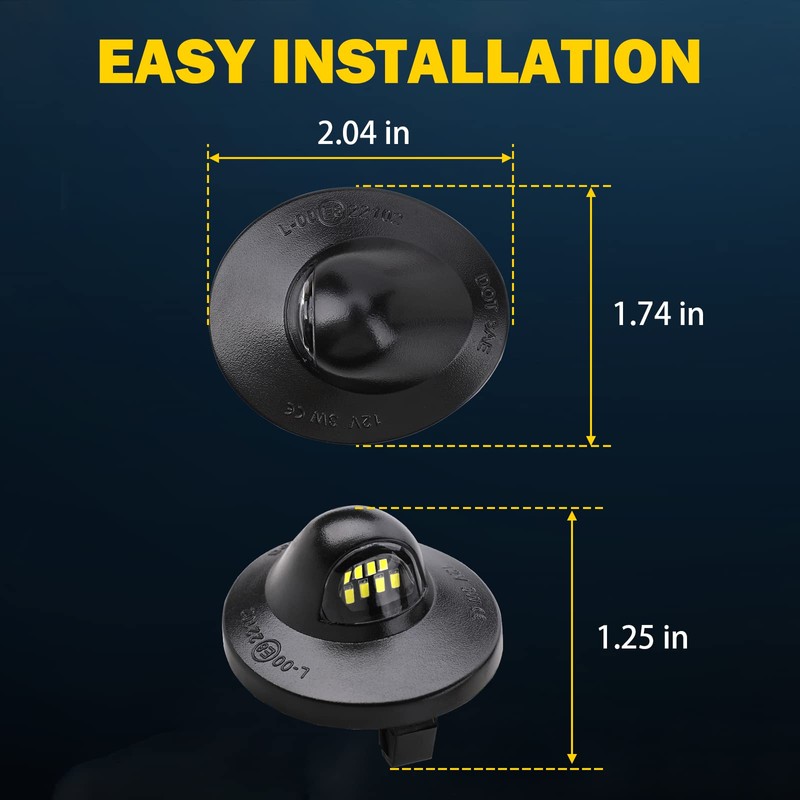 LED License Plate Light Tag Lights Assembly Compatible with Ford