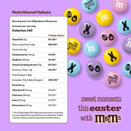 M&M’S WORLD Milk Chocolate Party Favors (30 Pack), Printed M&M'S With Fun Easter Themed Icons, Perfect For Celebrations & Gatherings, Egg Hunts & More