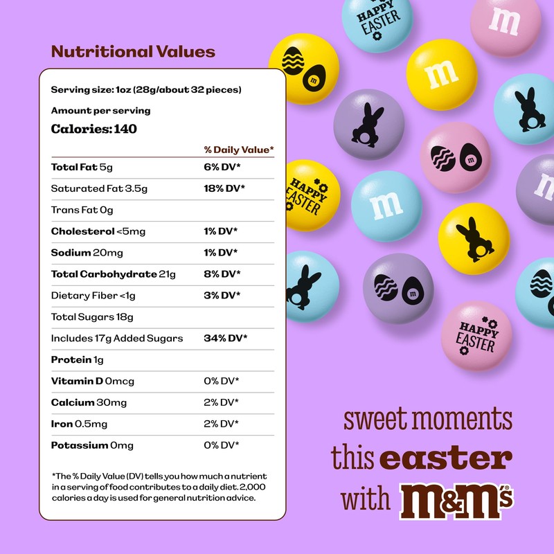 M&M’S WORLD Milk Chocolate Party Favors (30 Pack), Printed M&M'S